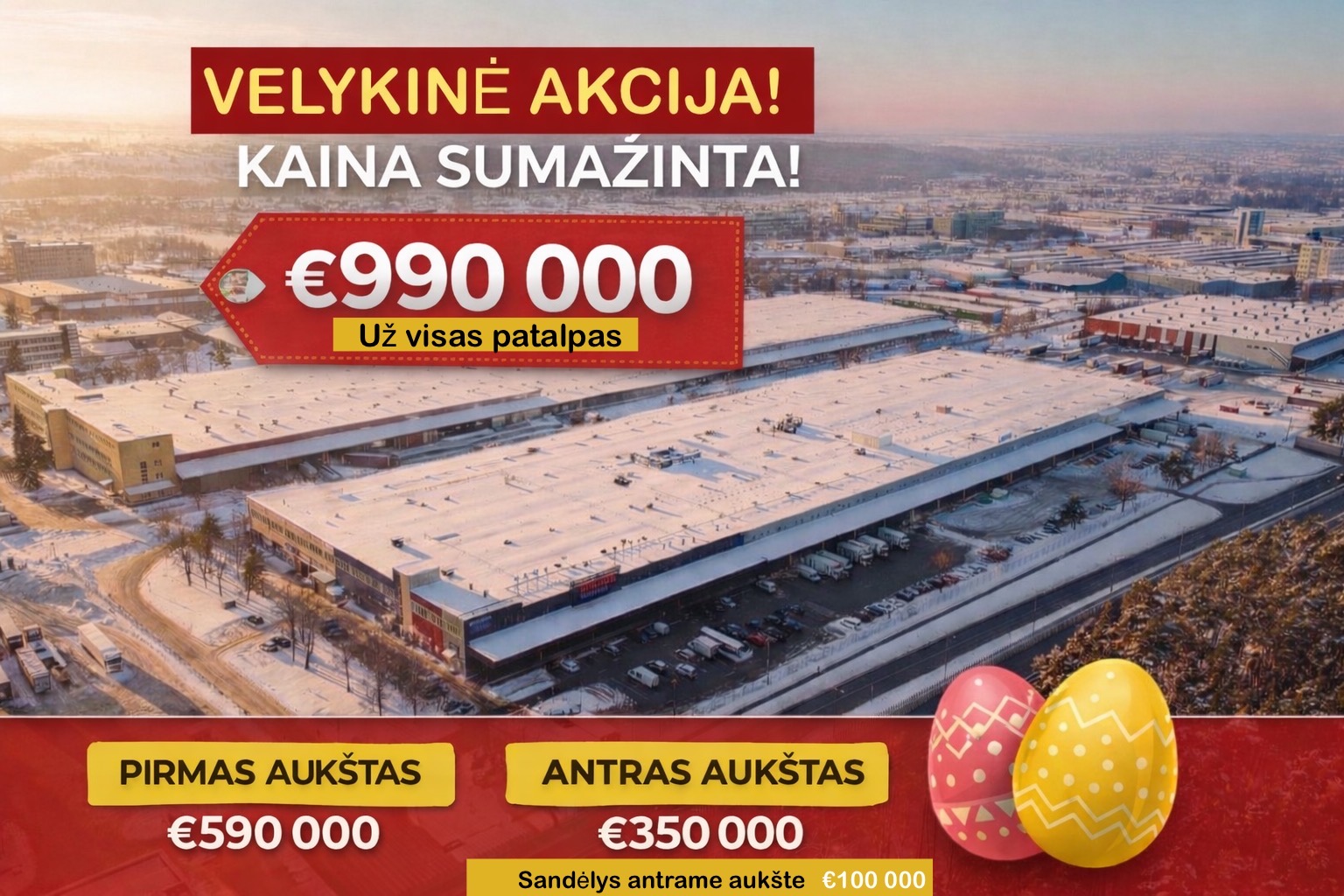 Gamybos ir sandėliavimo patalpos, Paneriai, Kirtimų g., 1368m², 2 aukštas, €590000