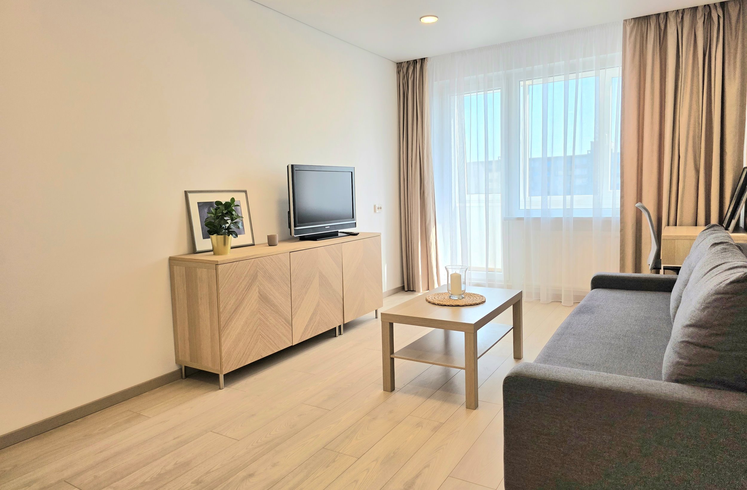 Nuomojamas 2 kambarių butas, Karoliniškės, Virginijaus Druskio g., 47m², 7 aukštas, €600