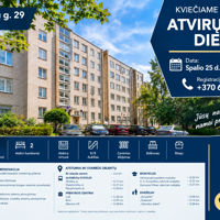 2 kambarių butas, Naujamiestis, Skroblų g., 50,82m², 5 aukštas, €124000